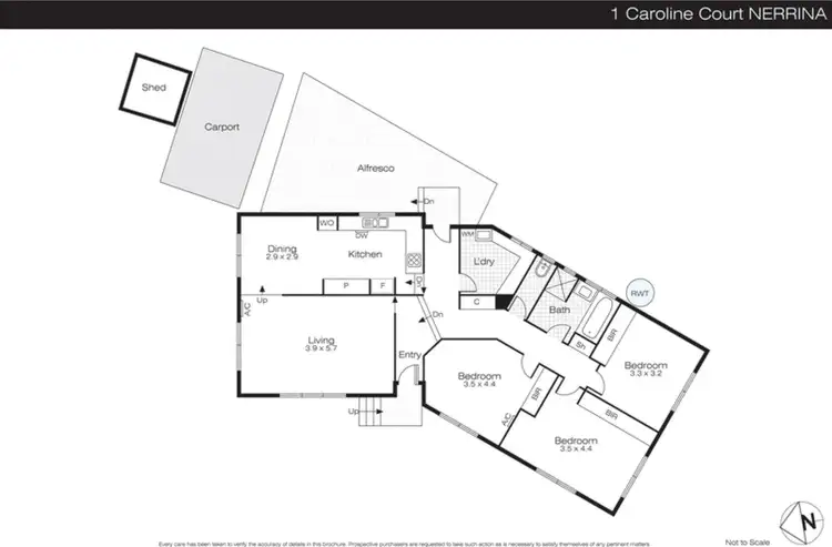 Floorplan of Homely house listing, 1 Caroline Court, Nerrina VIC 3350
