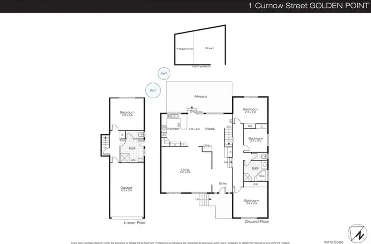 Floorplan of Homely house listing, 1 Curnow Street, Golden Point VIC 3350
