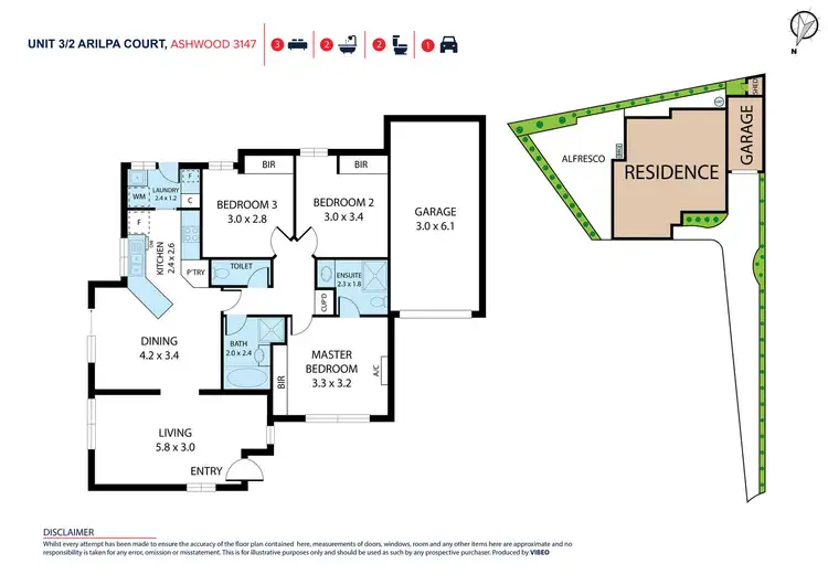 Floorplan of Homely unit listing, 3/2 Arilpa Court, Ashwood VIC 3147