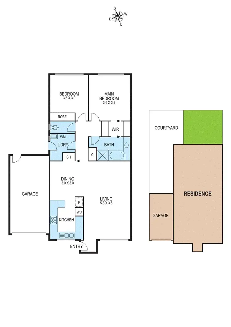 Floorplan of Homely villa listing, 6/11 Hannah Street, Cheltenham VIC 3192