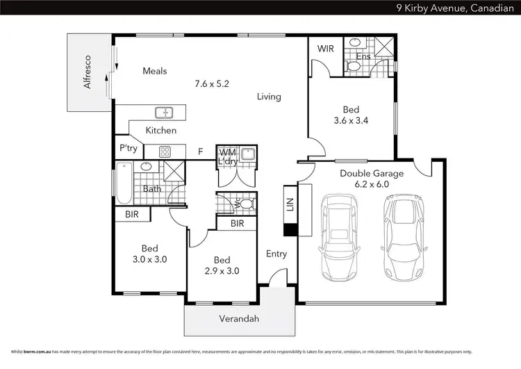 Floorplan of Homely house listing, 9 Kirby Avenue, Canadian VIC 3350