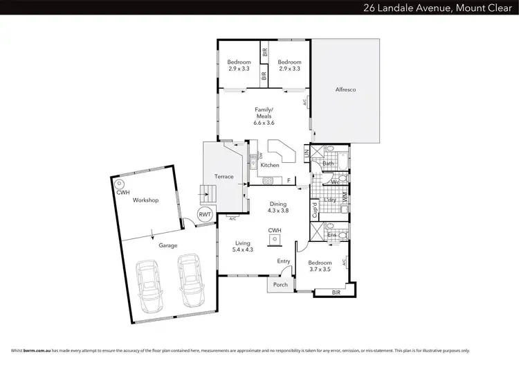 Floorplan of Homely house listing, 26 Landale Avenue, Mount Clear VIC 3350