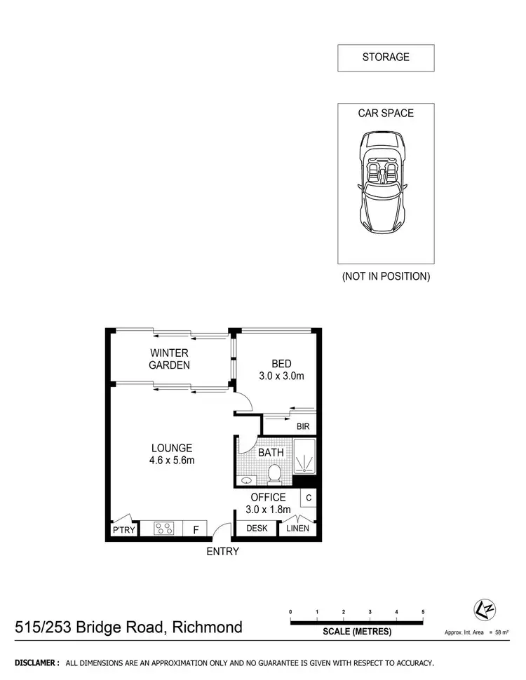 Floorplan of Homely apartment listing, 515/253 Bridge Road, Richmond VIC 3121