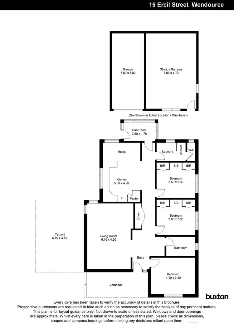 Floorplan of Homely house listing, 15 Ercil Street, Wendouree VIC 3355