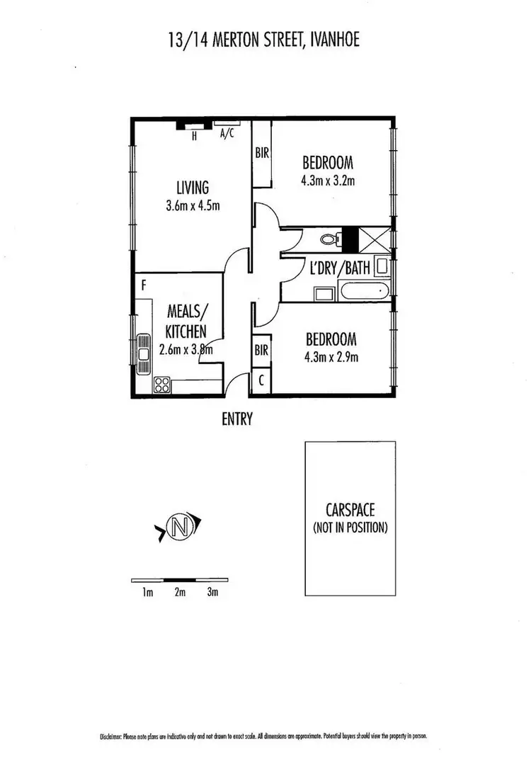 Floorplan of Homely apartment listing, 13/14-16 Merton Street, Ivanhoe VIC 3079