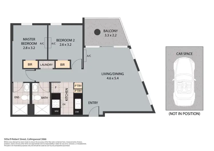 Floorplan of Homely apartment listing, 505E/9 Robert Street, Collingwood VIC 3066
