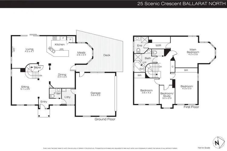 Floorplan of Homely house listing, 25 Scenic Crescent, Ballarat North VIC 3350