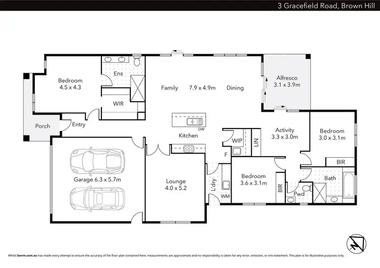Floorplan of Homely house listing, 3 Gracefield Road, Brown Hill VIC 3350