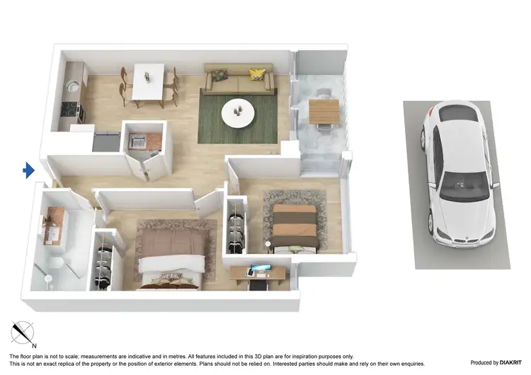 Floorplan of Homely apartment listing, 2203/22-24 Jane Bell Lane, Melbourne VIC 3000