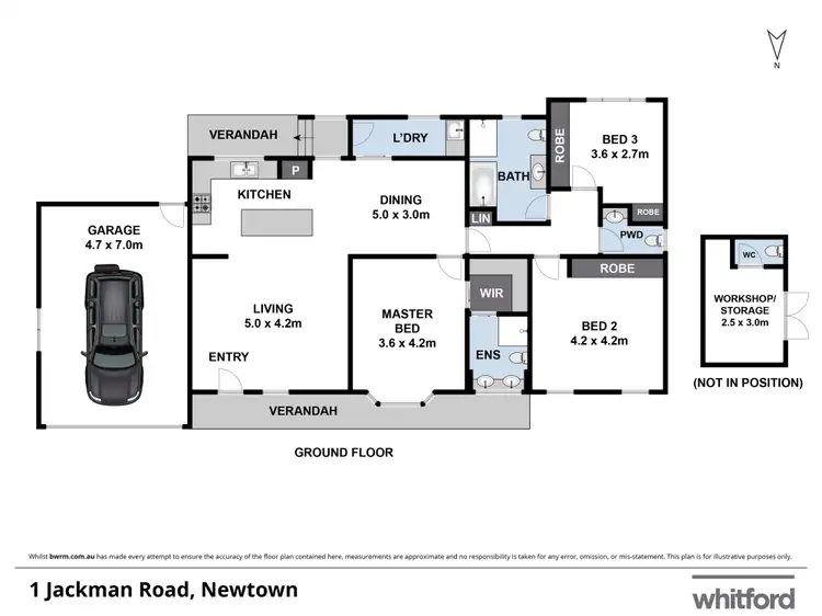 Floorplan of Homely house listing, 1 Jackman Road, Newtown VIC 3220