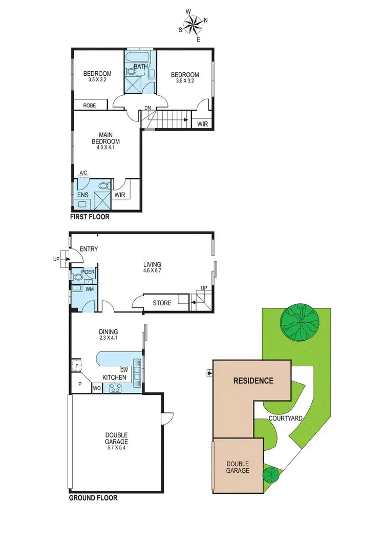 Floorplan of Homely townhouse listing, 1/19 Hemming Street, Brighton East VIC 3187
