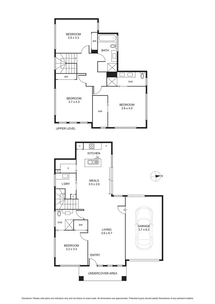 Floorplan of Homely townhouse listing, 1/7 Bowes Avenue, Airport West VIC 3042