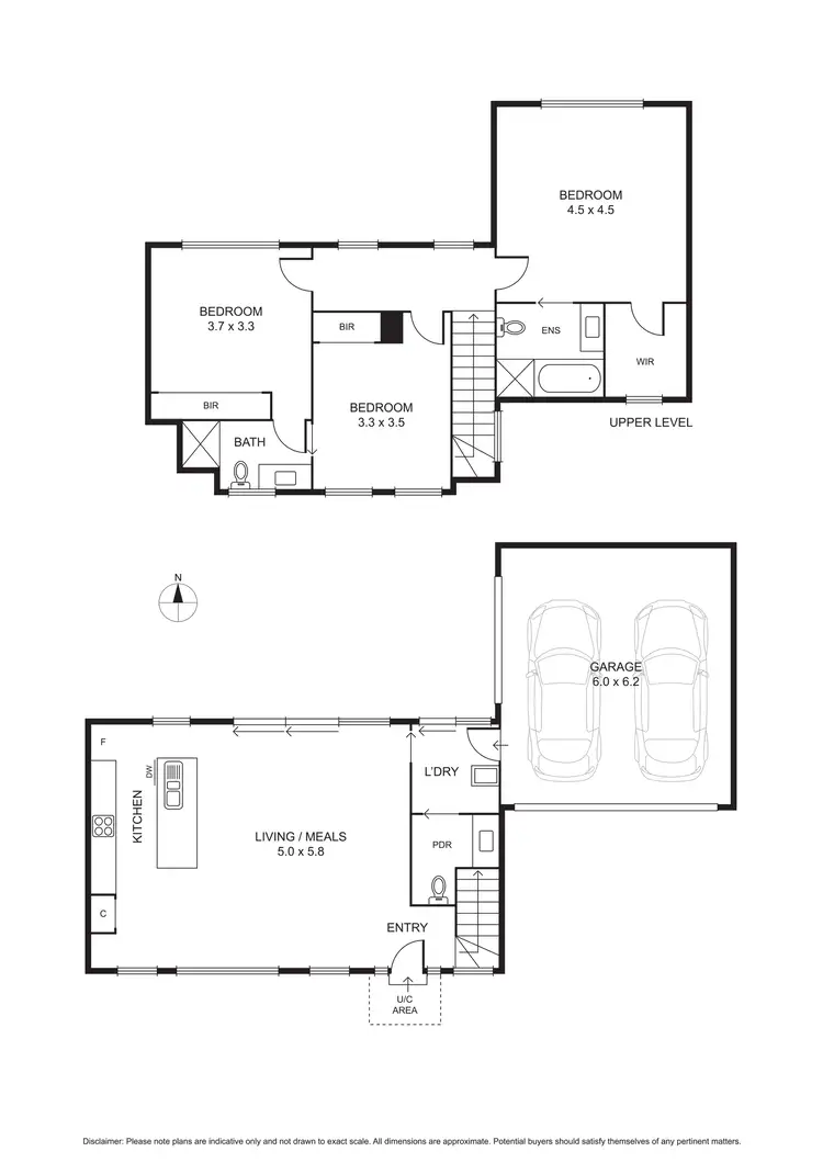 Floorplan of Homely townhouse listing, 2/7 Bowes Avenue, Airport West VIC 3042