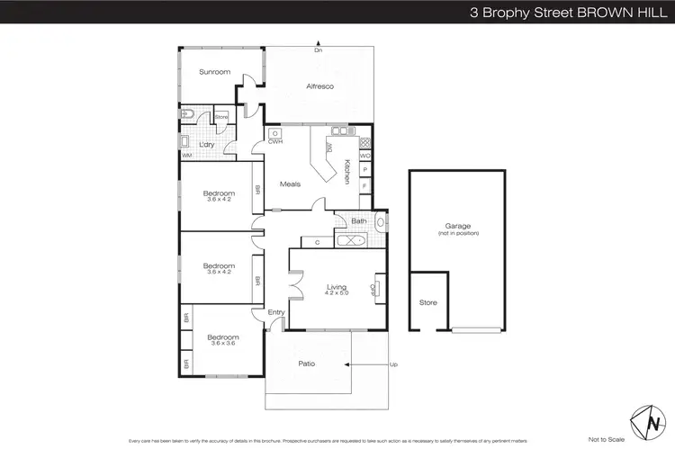 Floorplan of Homely house listing, 3 Brophy Street, Brown Hill VIC 3350