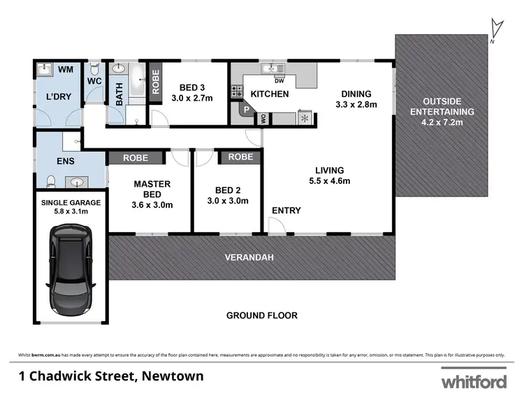 Floorplan of Homely house listing, 1 Chadwick Street, Newtown VIC 3220