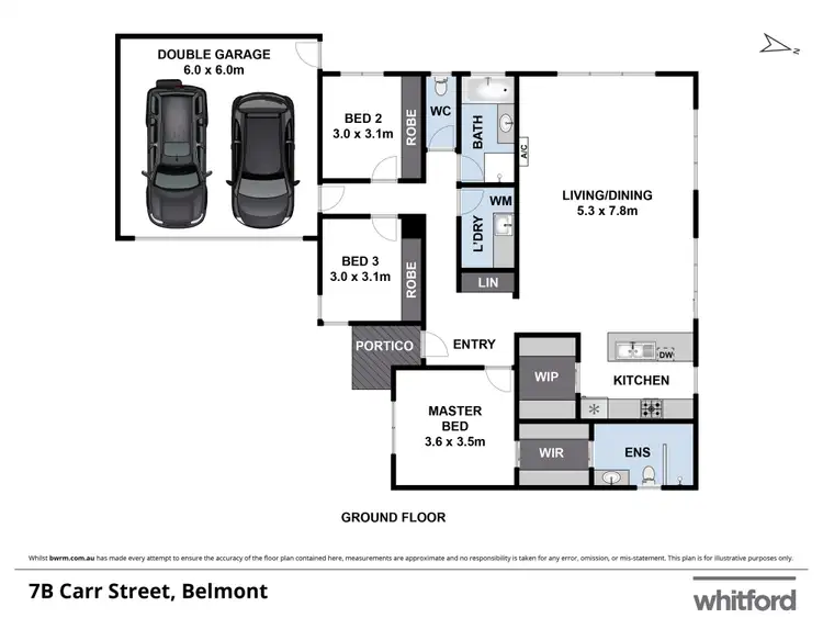 Floorplan of Homely townhouse listing, 7B Carr Street, Belmont VIC 3216