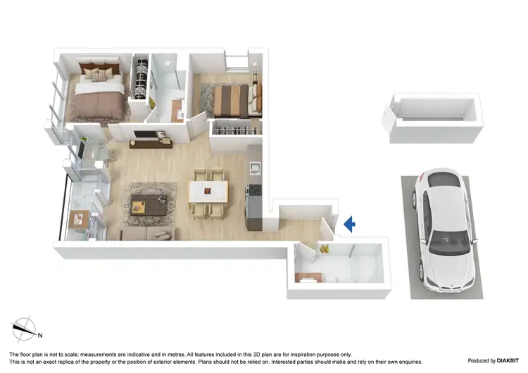 Floorplan of Homely apartment listing, 3103/618 Lonsdale Street, Melbourne VIC 3000