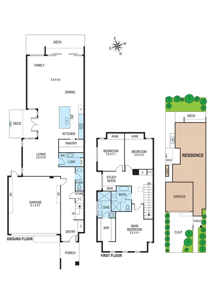 Floorplan of Homely townhouse listing, 74B Miller Street, Carnegie VIC 3163