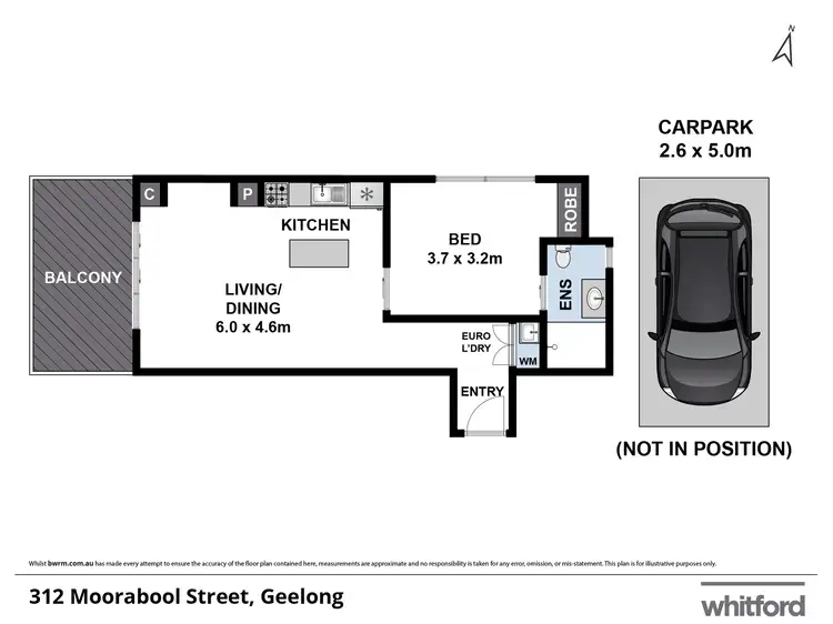 Floorplan of Homely apartment listing, 202/312 Moorabool Street, Geelong VIC 3220