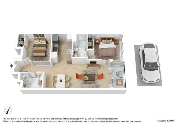 Floorplan of Homely apartment listing, 1811/618 Lonsdale Street, Melbourne VIC 3000