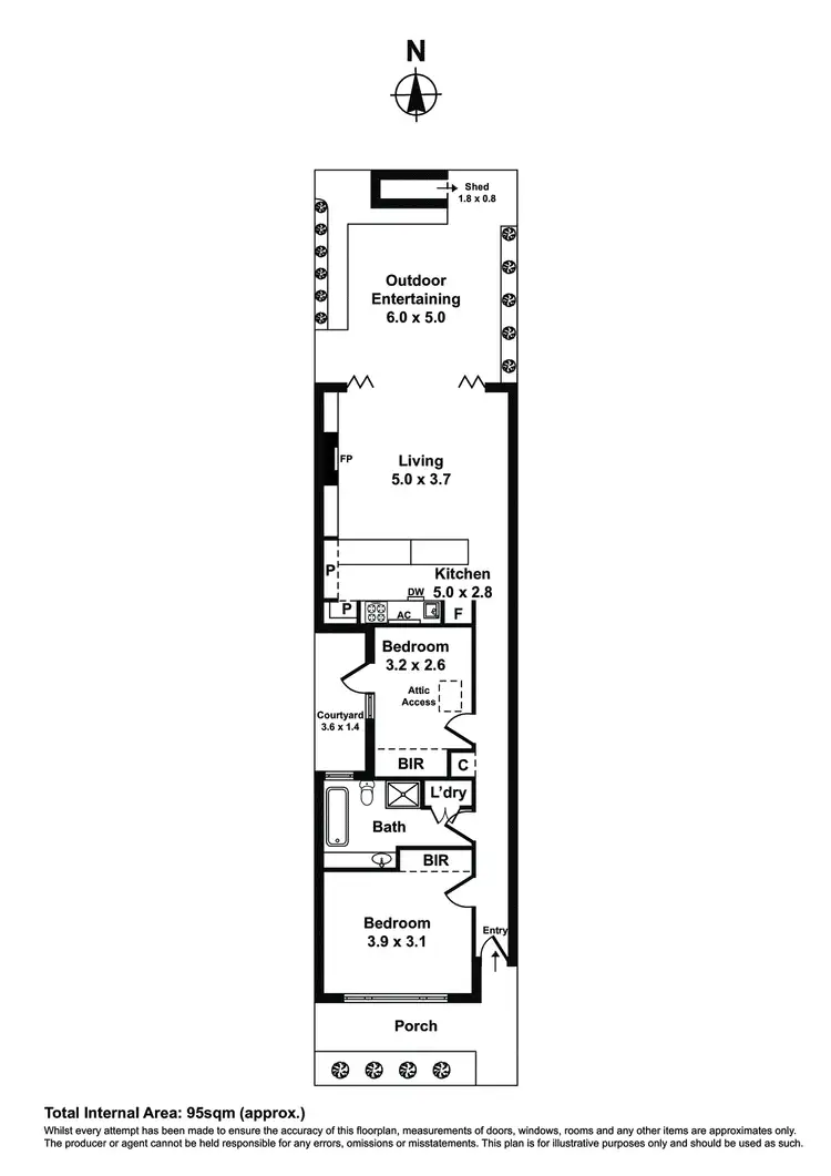 Floorplan of Homely house listing, 66 Alexander Street, Seddon VIC 3011