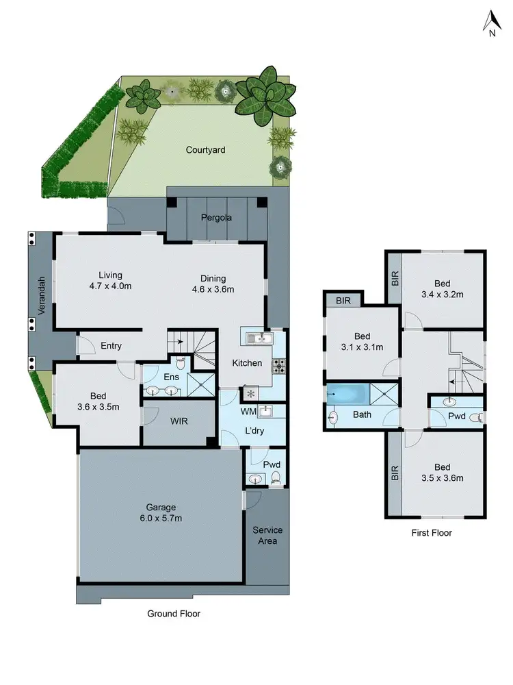 Floorplan of Homely townhouse listing, 2/5 Heath Avenue, Oakleigh VIC 3166