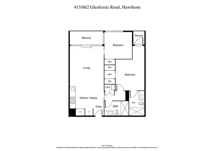 Floorplan of Homely apartment listing, 415/862 Glenferrie Road, Hawthorn VIC 3122