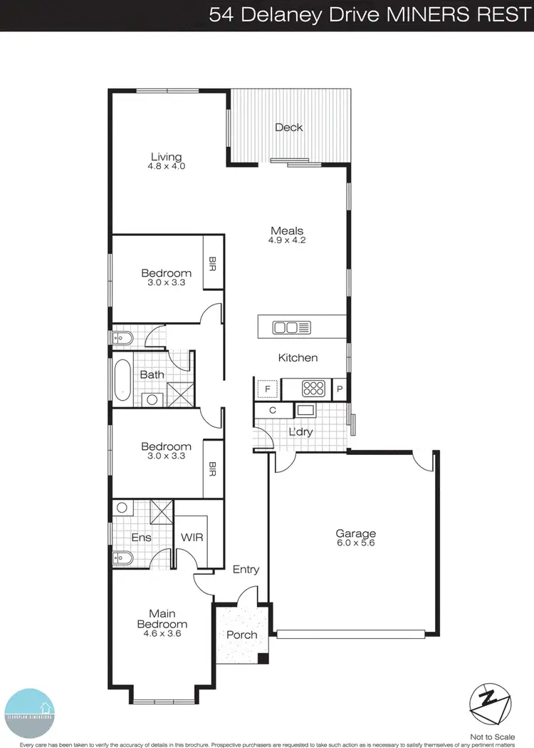 Floorplan of Homely house listing, 54 Delaney Drive, Miners Rest VIC 3352