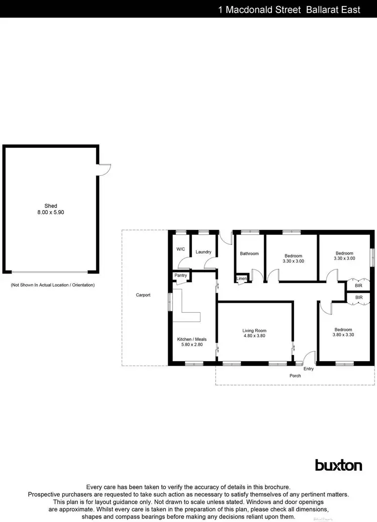 Floorplan of Homely house listing, 1 Macdonald Street, Ballarat East VIC 3350