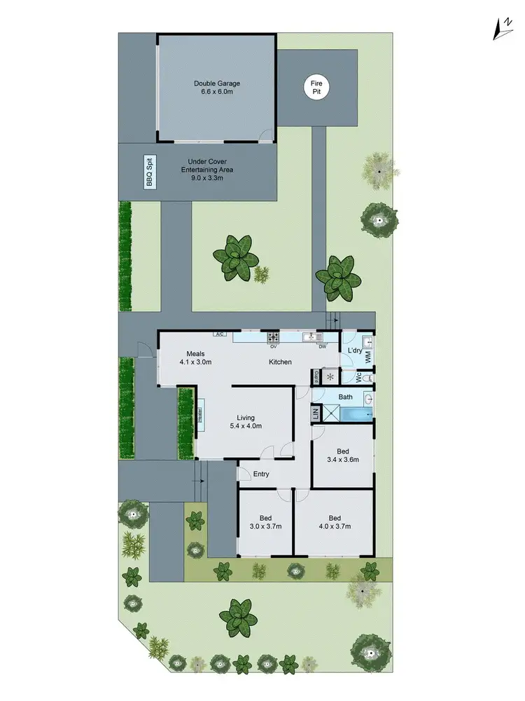 Floorplan of Homely house listing, 1 Davey Court, Springvale VIC 3171