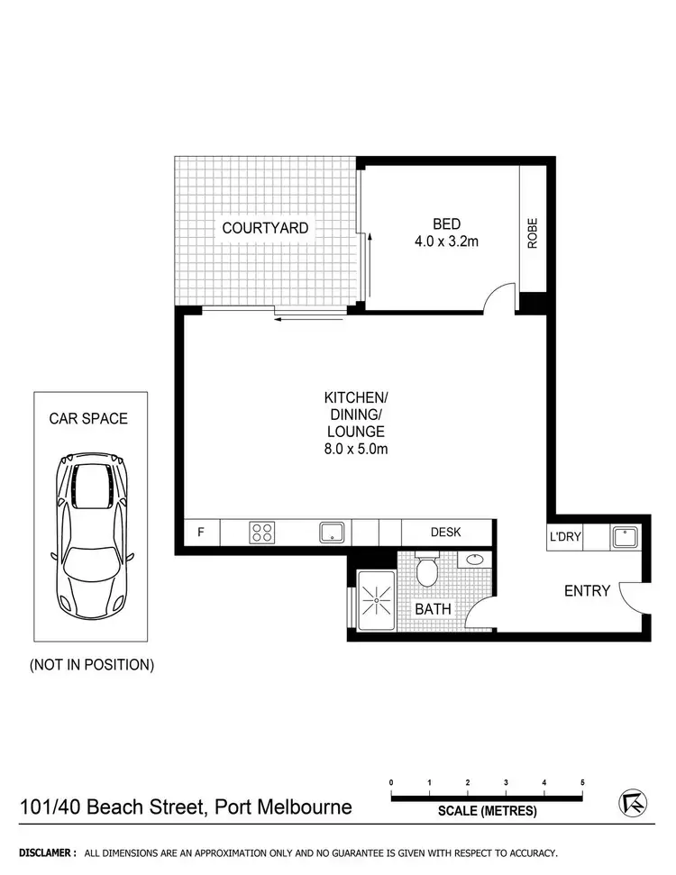 Floorplan of Homely apartment listing, 101/40 Beach Street, Port Melbourne VIC 3207
