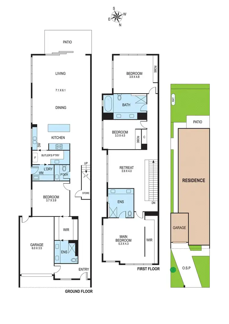 Floorplan of Homely townhouse listing, 820B North Road, Bentleigh East VIC 3165