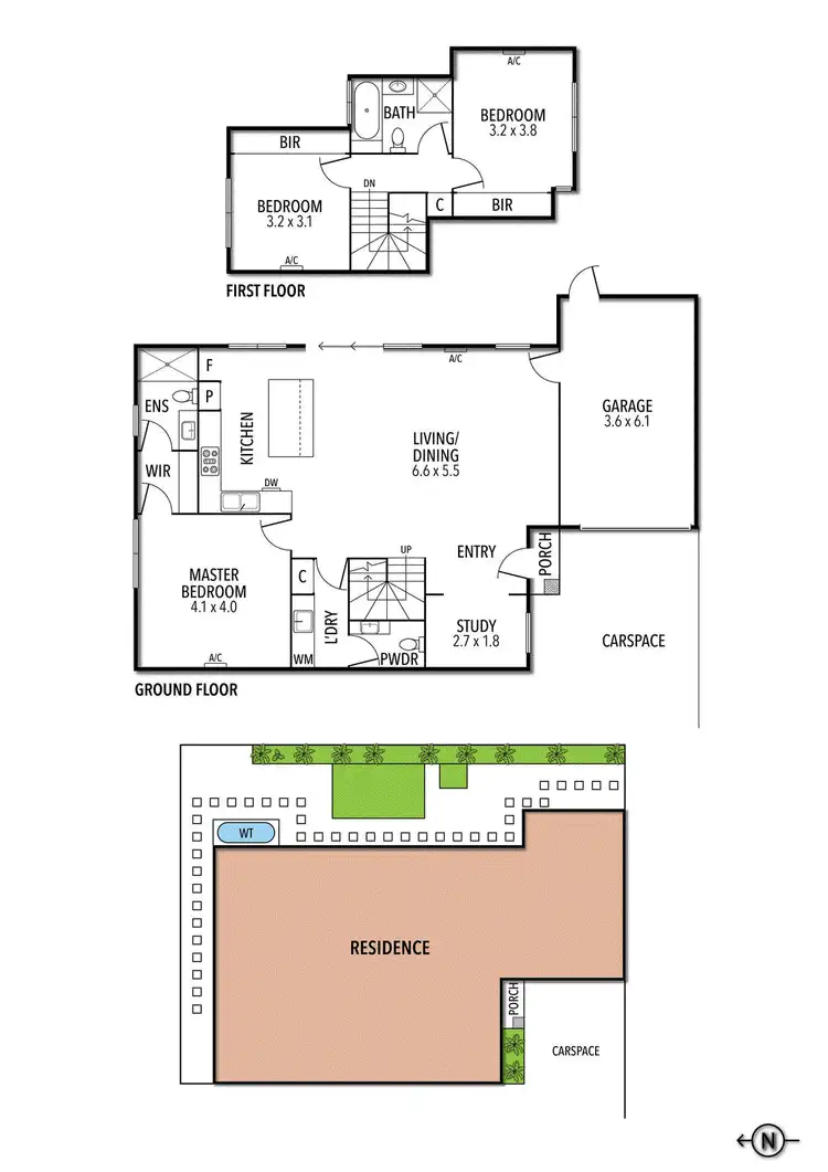 Floorplan of Homely townhouse listing, 3/14 Wendora Street, Strathmore VIC 3041