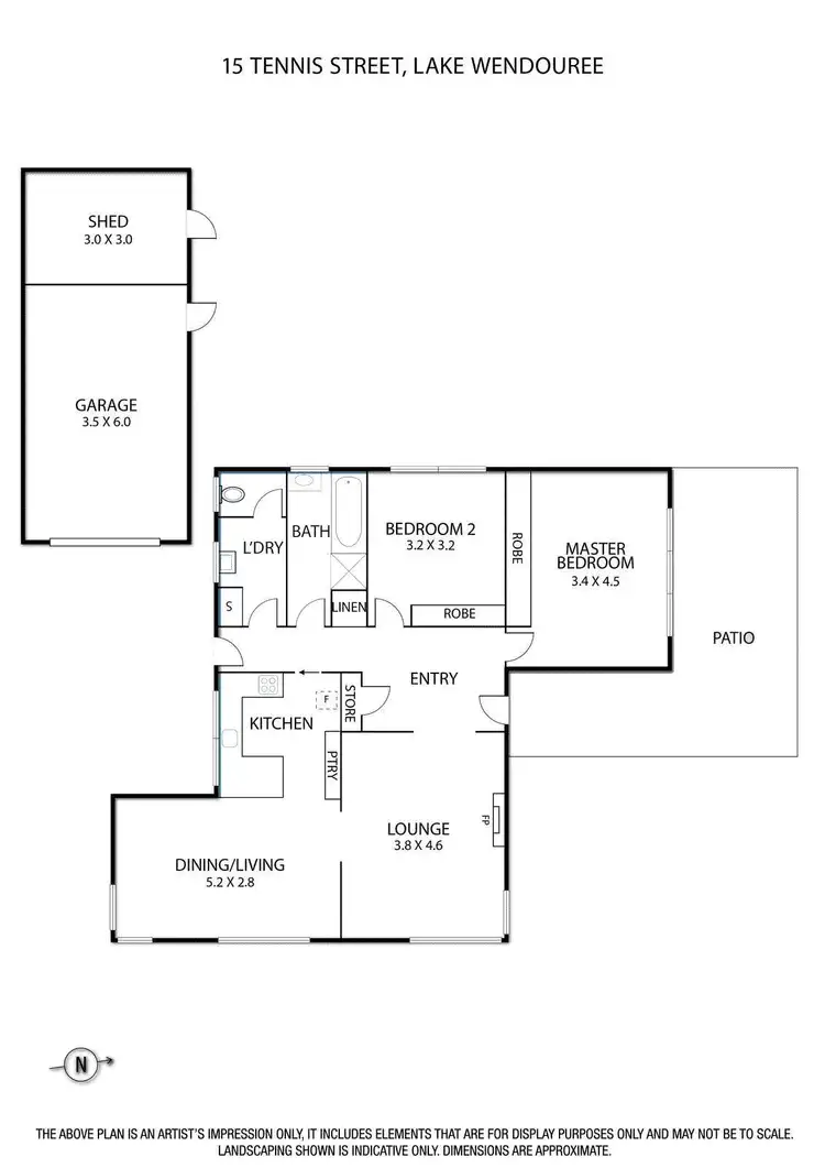 Floorplan of Homely house listing, 15 Tennis Street, Lake Wendouree VIC 3350