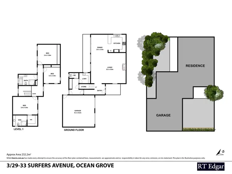 Floorplan of Homely unit listing, 3/29-31 Surfers Avenue, Ocean Grove VIC 3226