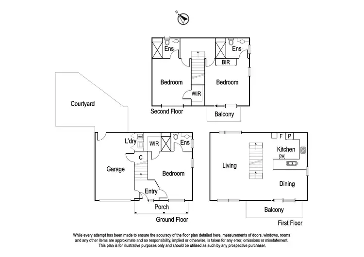 Floorplan of Homely townhouse listing, 26 Springthorpe Boulevard, Macleod VIC 3085
