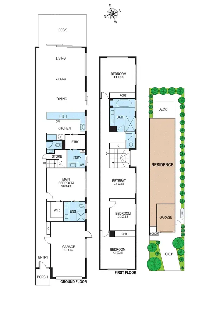 Floorplan of Homely townhouse listing, 18A Wilson Street, Highett VIC 3190