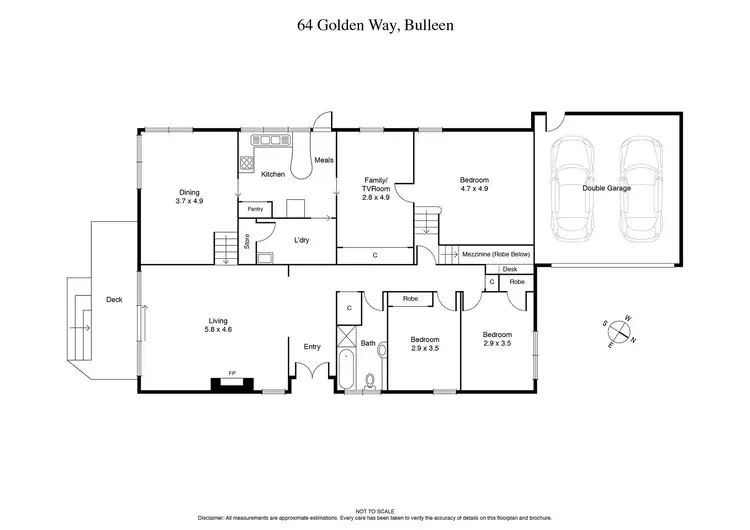 Floorplan of Homely house listing, 1/6 Golden Way, Bulleen VIC 3105