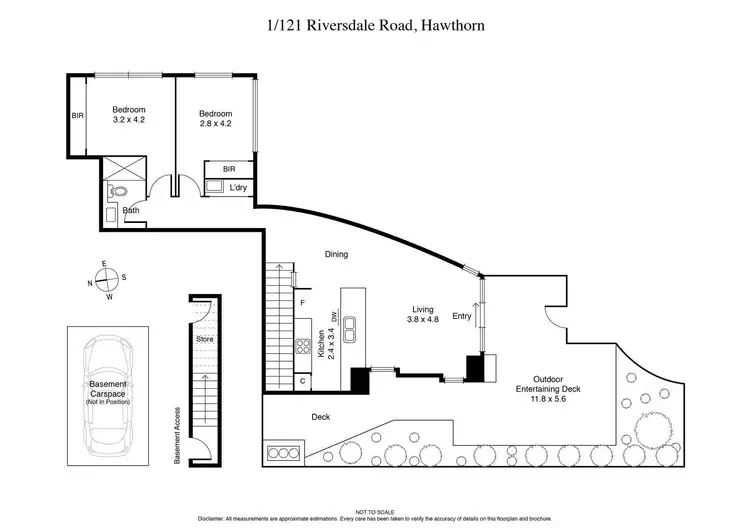Floorplan of Homely apartment listing, APT 1/121 Riversdale Road, Hawthorn VIC 3122