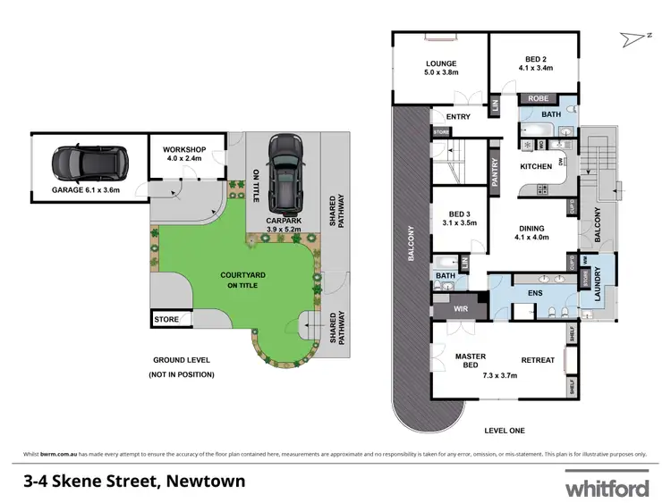 Floorplan of Homely townhouse listing, 3-4/2a Skene Street, Newtown VIC 3220