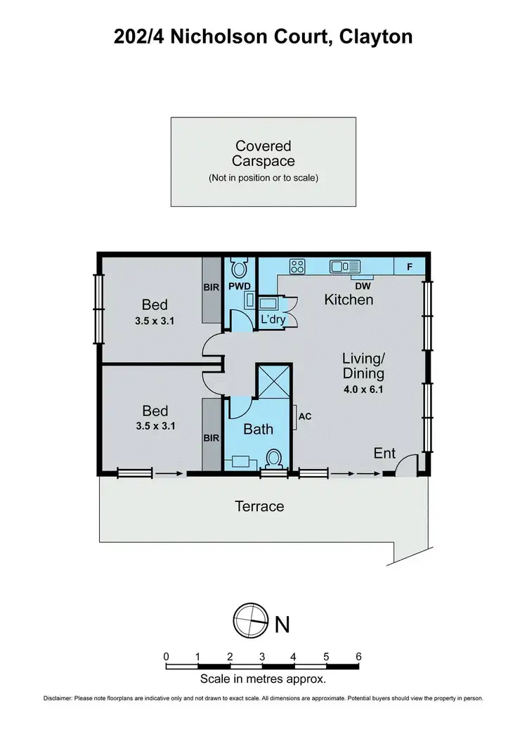 Floorplan of Homely apartment listing, 202/4 Nicholson Court, Clayton VIC 3168