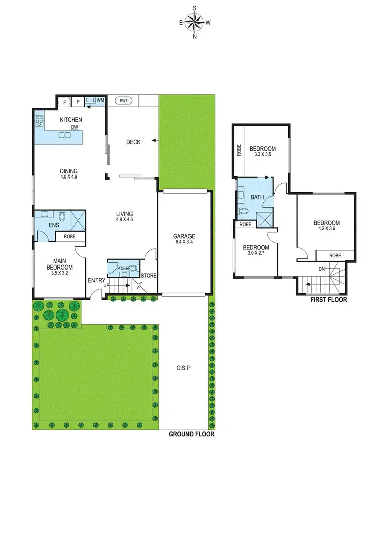Floorplan of Homely townhouse listing, 1/24 Manoon Road, Clayton South VIC 3169