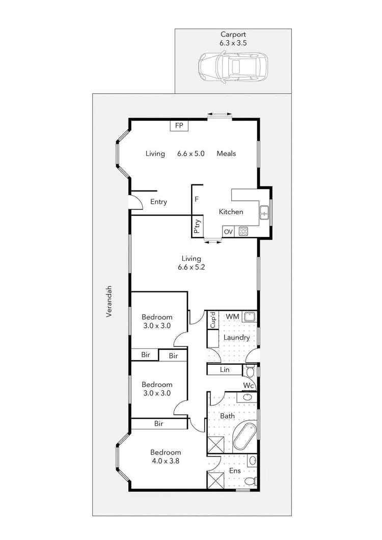 Floorplan of Homely house listing, 45 Whites Road, Cardigan VIC 3352