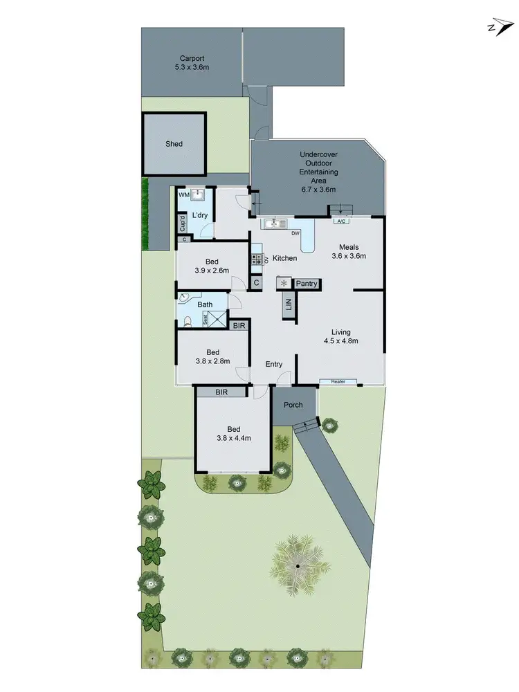 Floorplan of Homely unit listing, 13A Knight Street, Clayton South VIC 3169