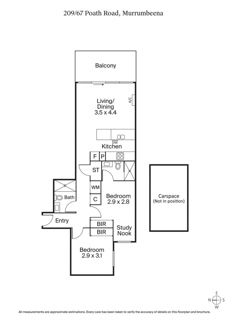 Floorplan of Homely apartment listing, 209/67B Poath Road, Murrumbeena VIC 3163