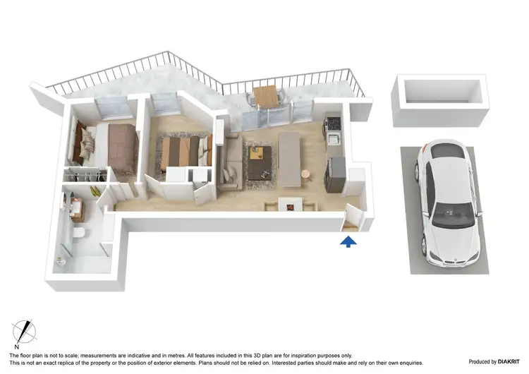Floorplan of Homely apartment listing, 122/121 Rosslyn Street, West Melbourne VIC 3003
