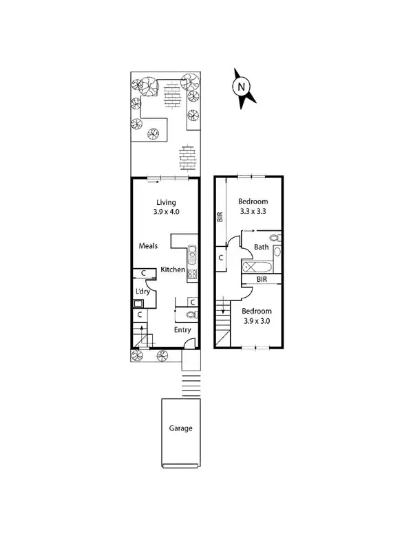 Floorplan of Homely townhouse listing, 34 Little Curran Street, North Melbourne VIC 3051