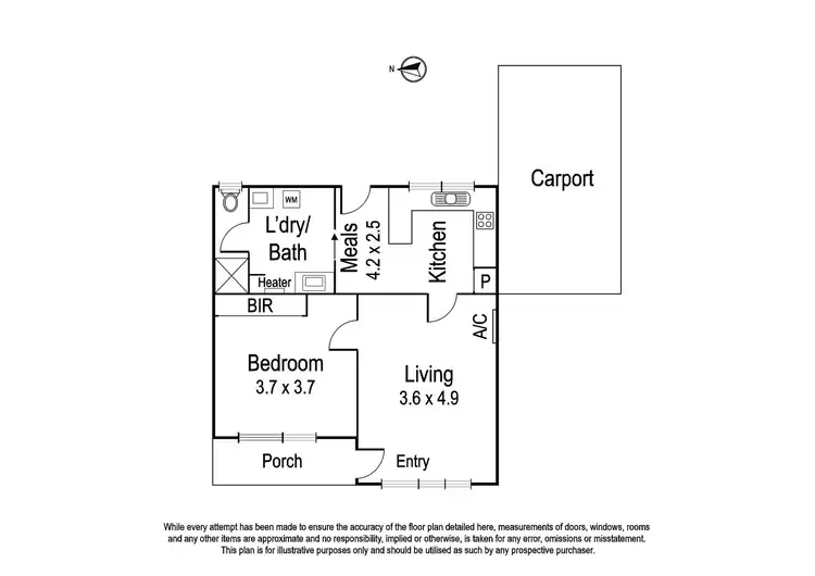 Floorplan of Homely unit listing, 2/24 Station Road, Rosanna VIC 3084