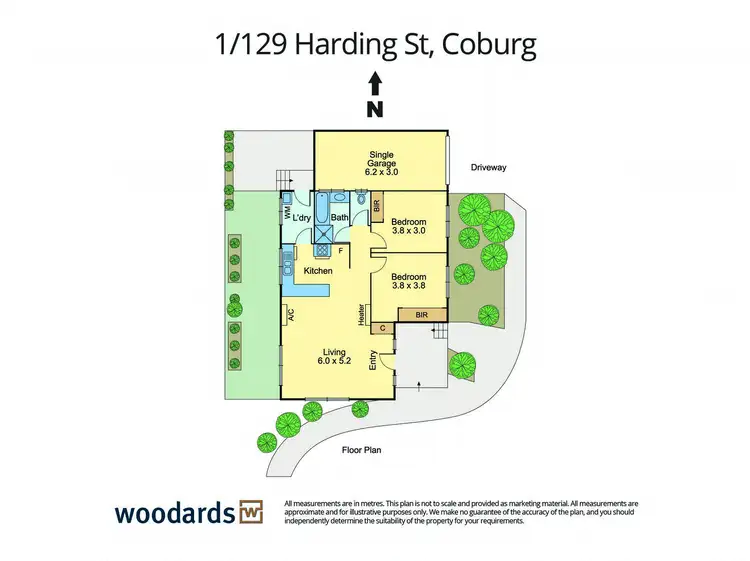 Floorplan of Homely apartment listing, 1/129 Harding Street, Coburg VIC 3058
