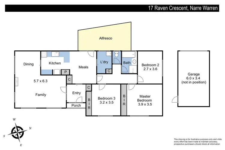 Floorplan of Homely house listing, 17 Raven Crescent, Narre Warren VIC 3805
